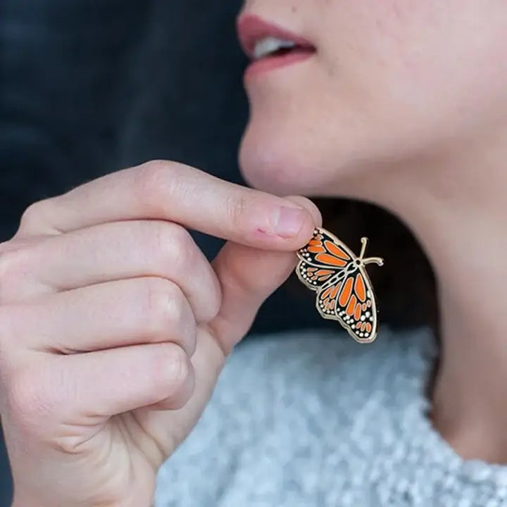 Monarch Magic: Enamel Butterfly Pin for Nature Lovers