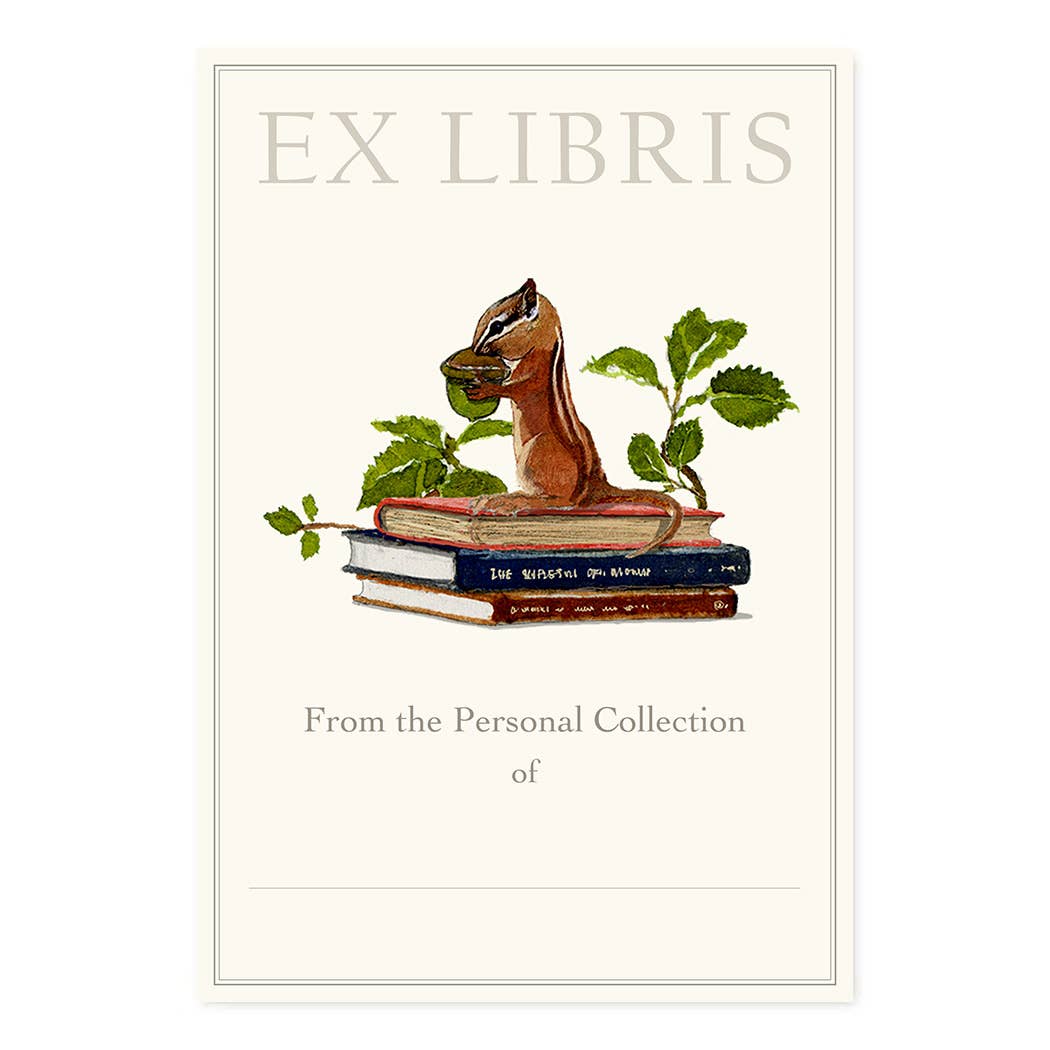 Nuts for Reading - Fill-in Bookplates - Chipmunks