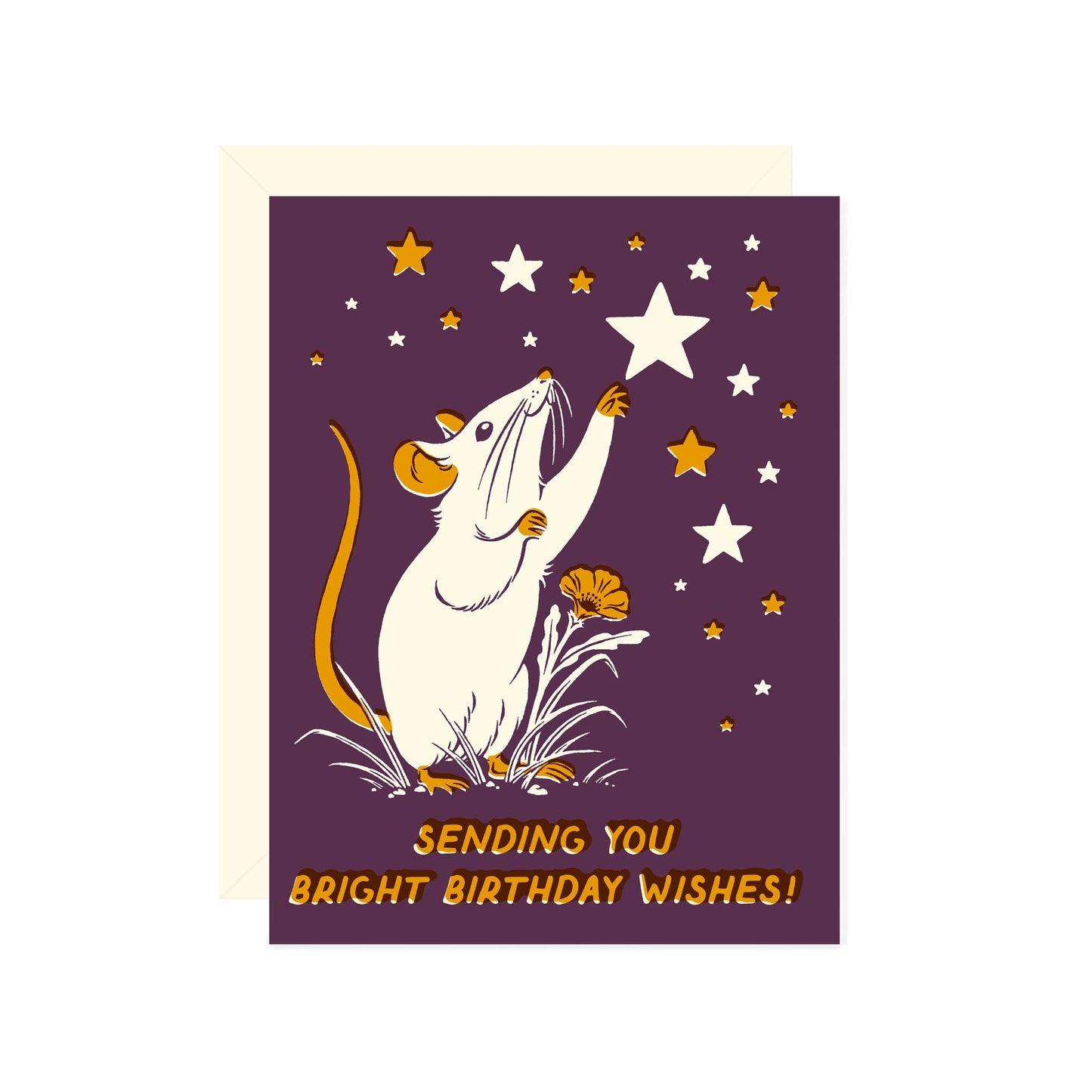 Mouse Bright Birthday Wishes Card