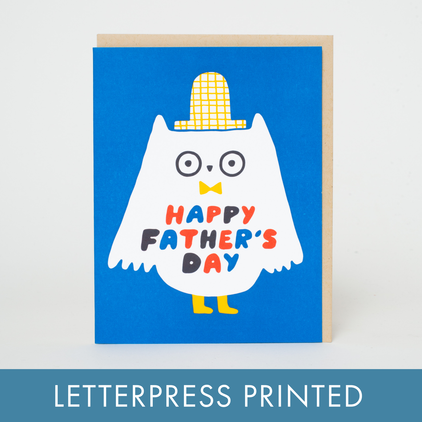 Father's Day Owl Letterpress Greeting Card by Suzy Ultman