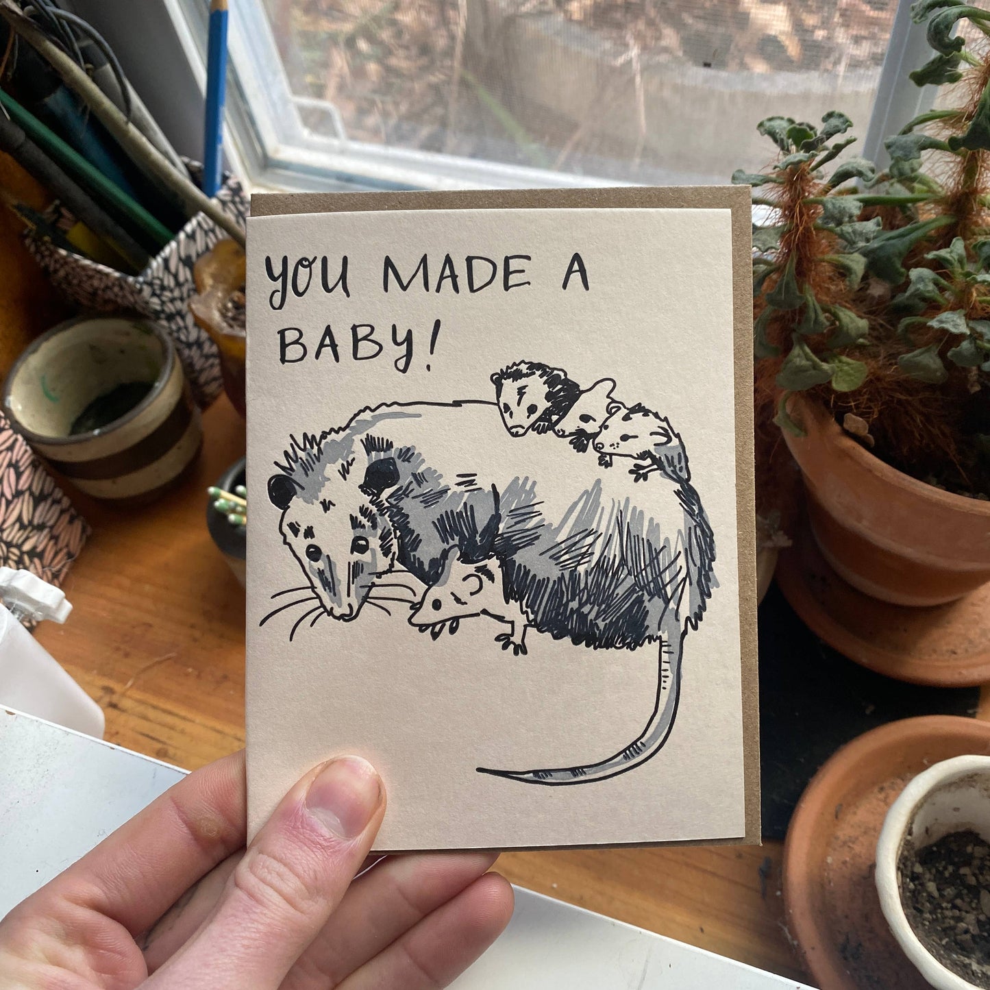 Possum Baby Card