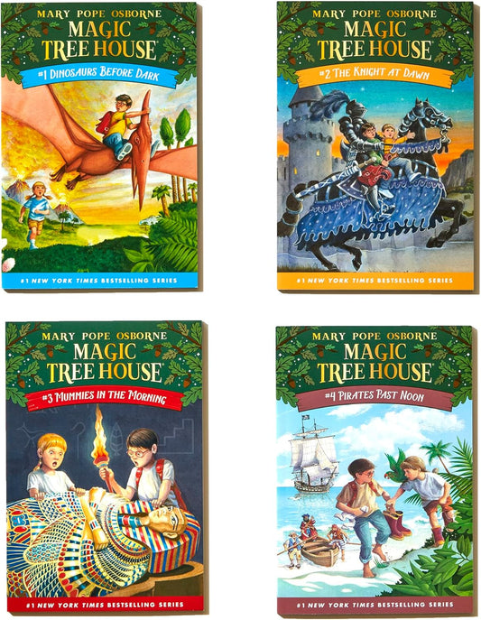 Magic Tree House Boxed Set, Books 1-4 by Mary Pope Osborne (4-Book Paperback Box Set)