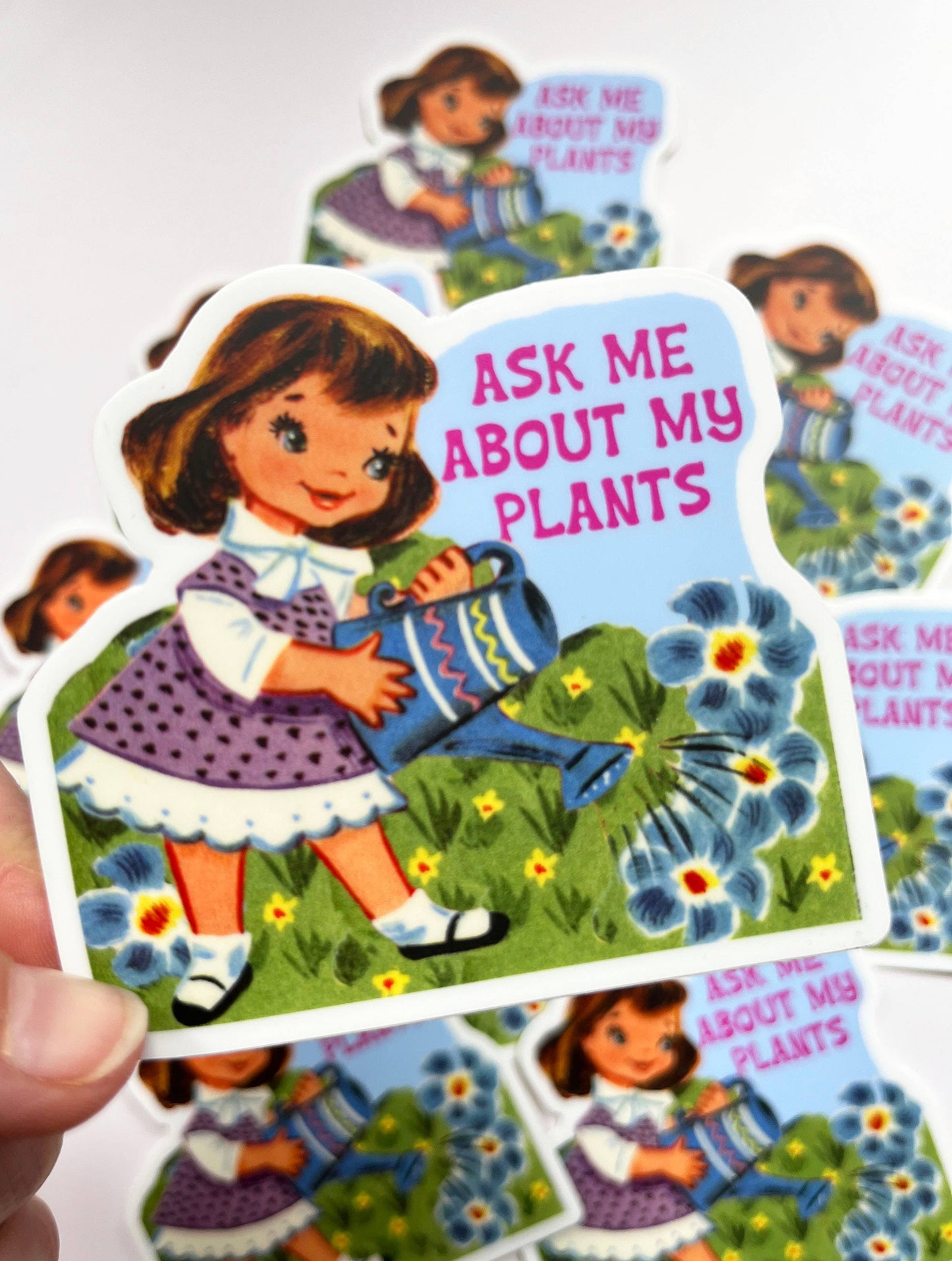 "Ask Me About My Plants" Sticker