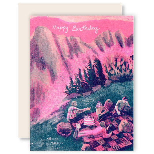 Birthday Picnic - Birthday Risograph Card