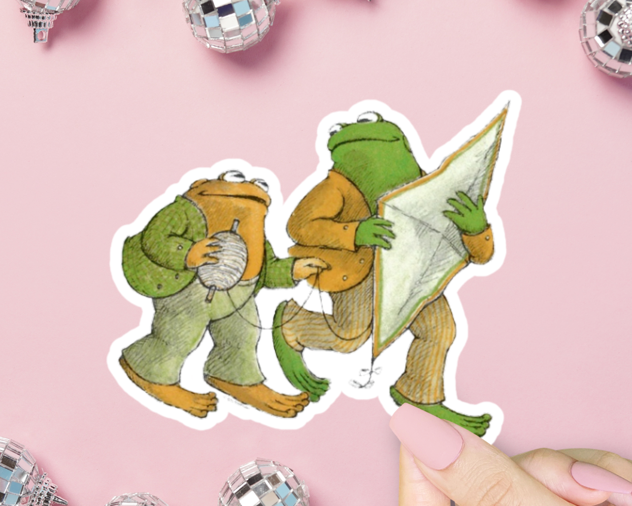 Frog And Toad Kite Sticker