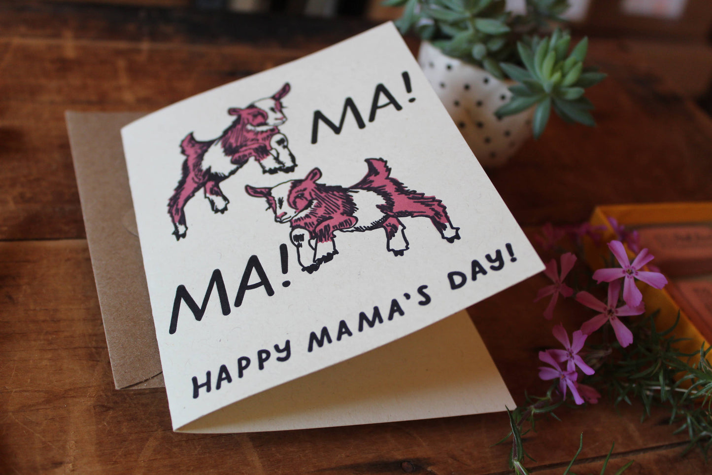Mothers Day Goat Card