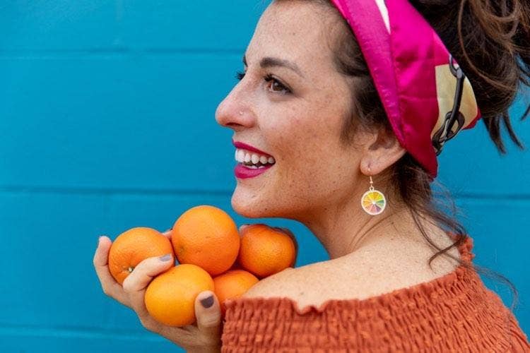 Vibrant Citrus Earrings