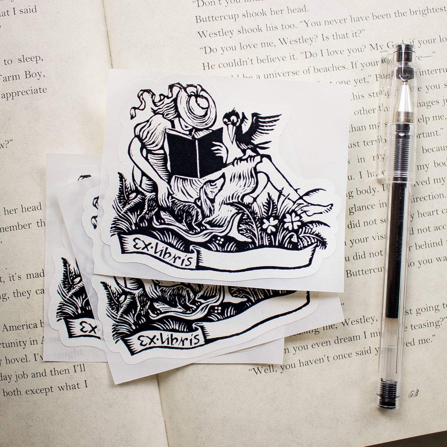 Reading Girl Bookplates