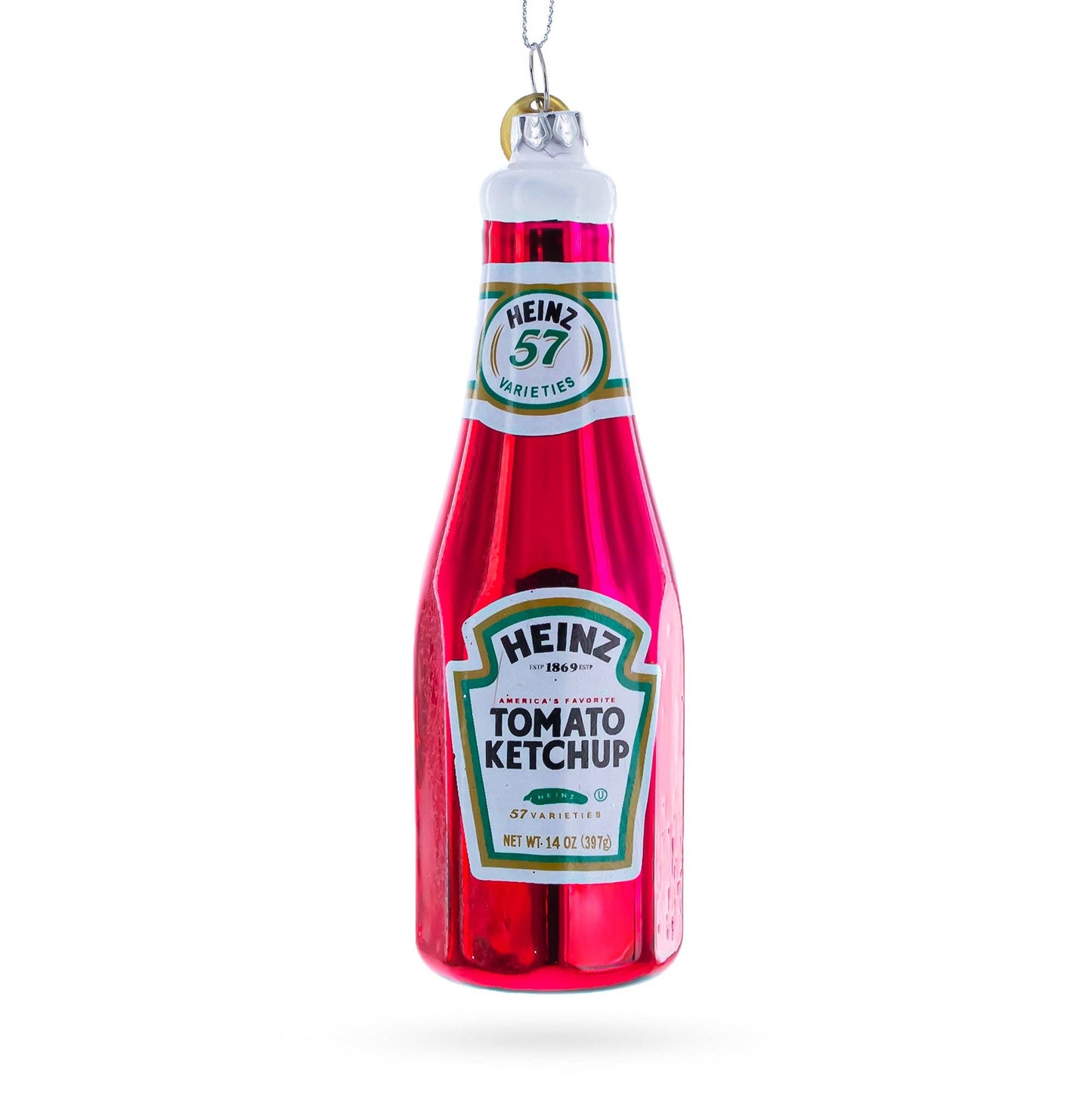 Ketchup Bottle Glass Ornament