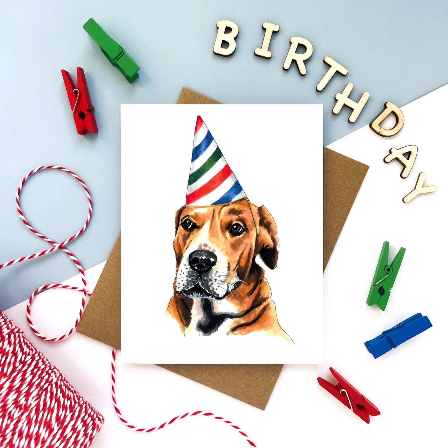 Party Hat Dog Birthday Card