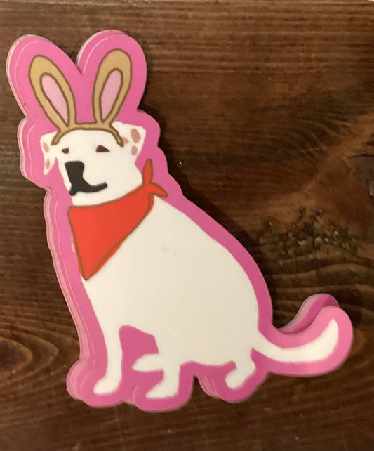 Easter Bunny Dog Sticker