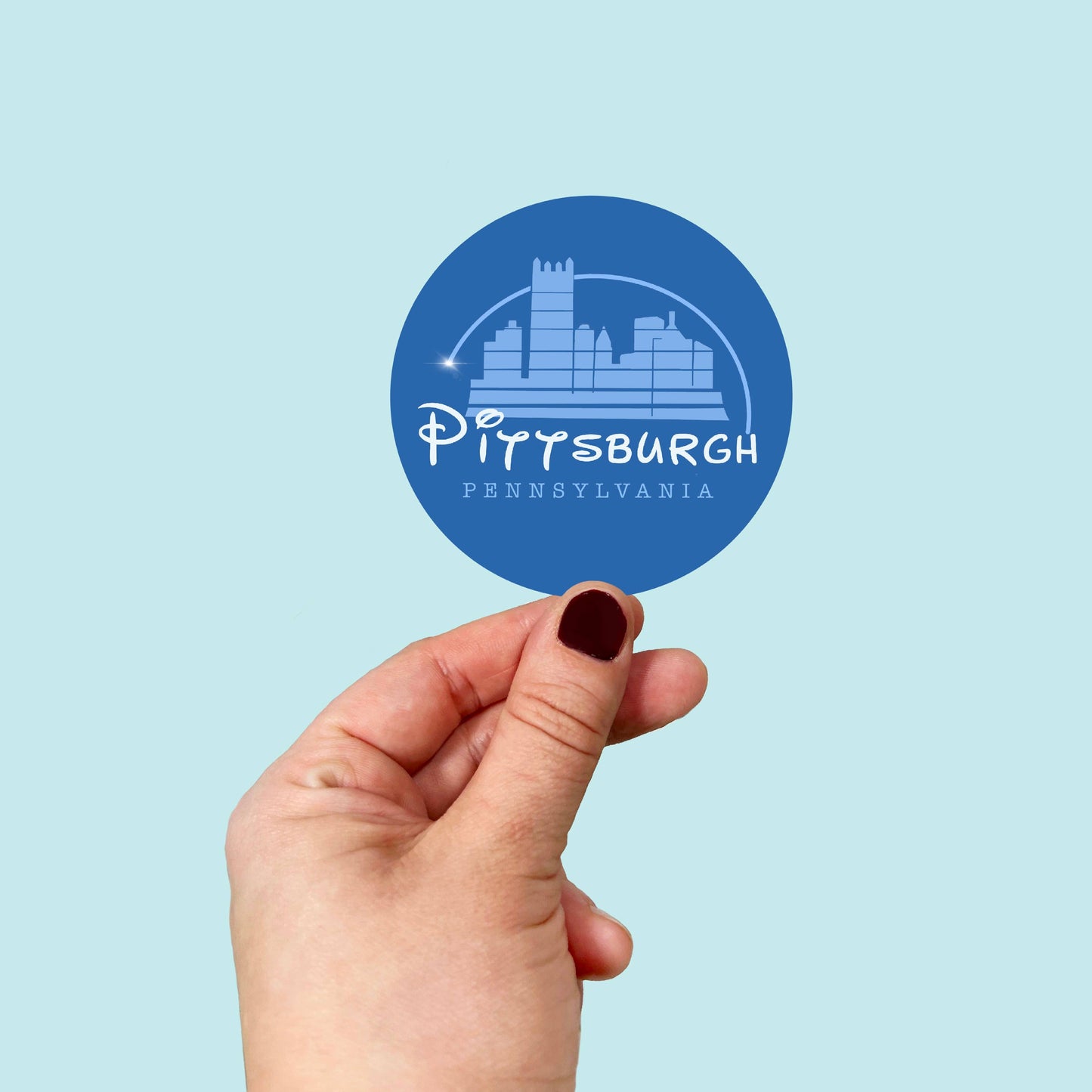 Waterproof Vinyl Pittsburgh Magic Sticker (Circle)