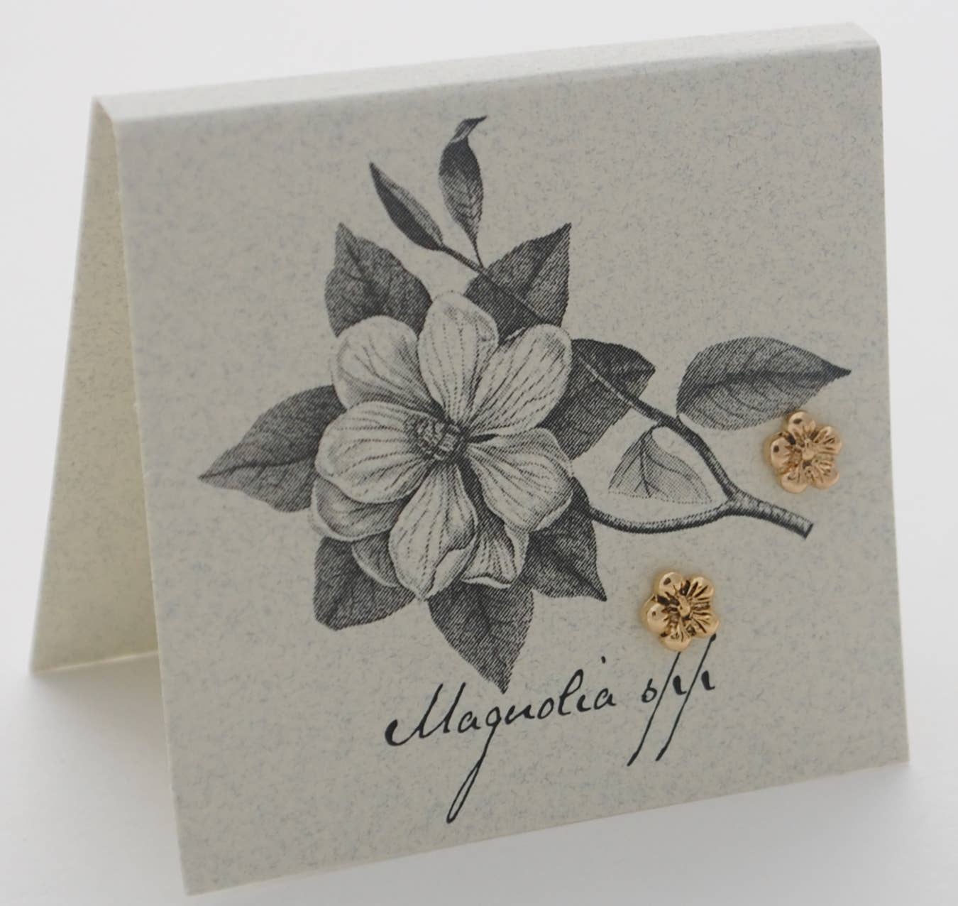 Magnolia Stud  Earrings - gold Natural History