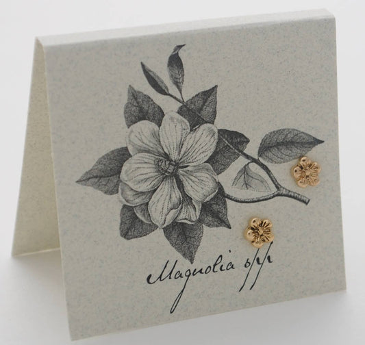 Magnolia Stud  Earrings - gold Natural History