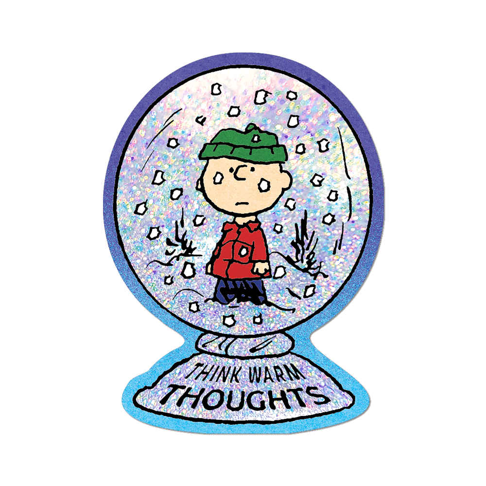 Think Warm Thoughts for Winter - Die-Cut Sticker