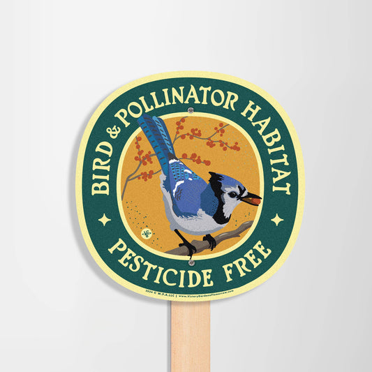 Bird and Pollinator Habitat Bluejay - Yard & Garden Sign