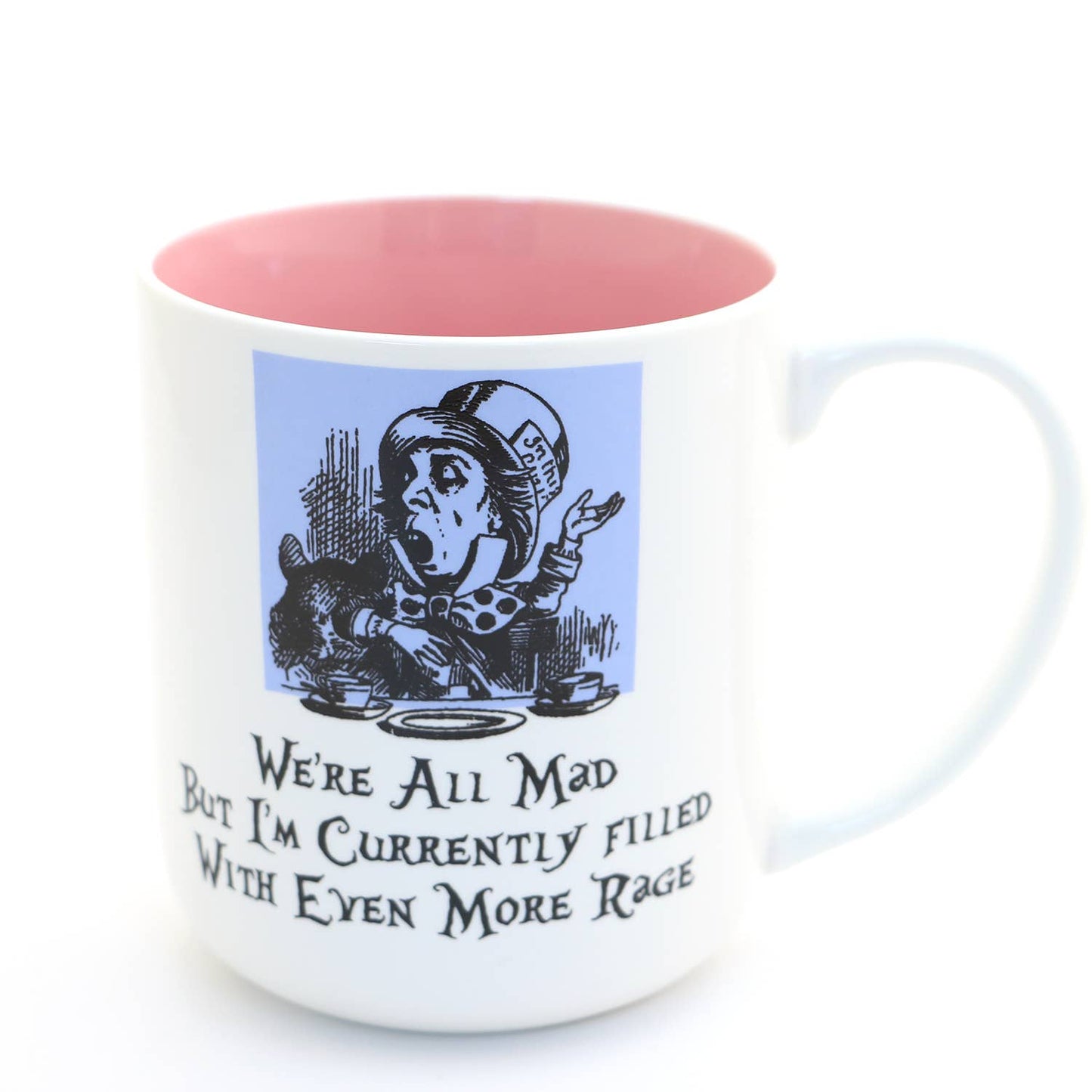 Mad Hatter mug, Alice in Wonderland Tea mug, We're all Mad..