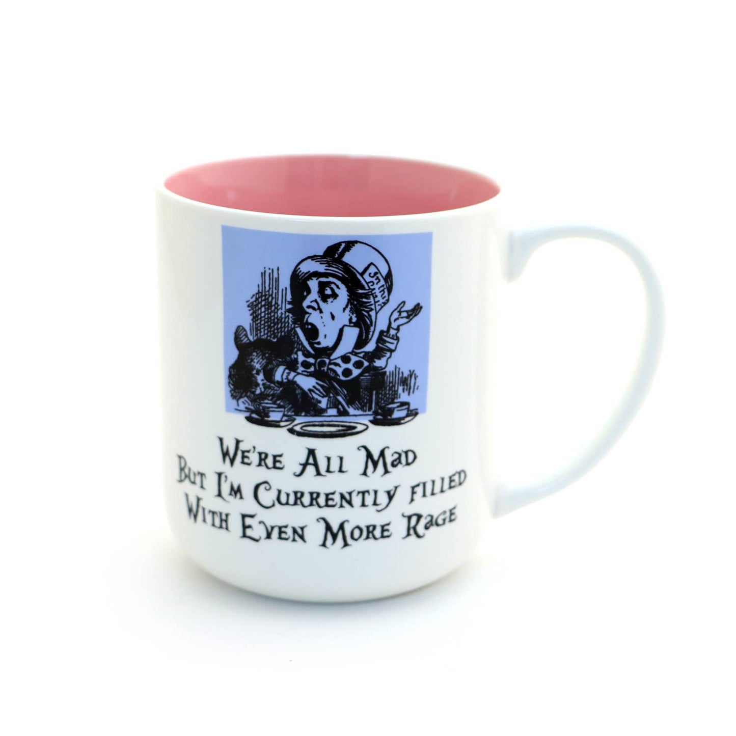 Mad Hatter mug, Alice in Wonderland Tea mug, We're all Mad..