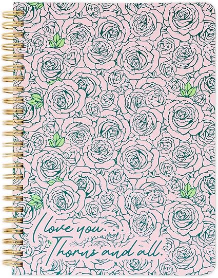 Sarah J. Maas A Court of Thorns and Roses 8.25" x 6.25" Mini Spiral Notebook, Officially Licensed Hardcover Journal with 160 Lined Pages and Pocket Page (Spring Court)