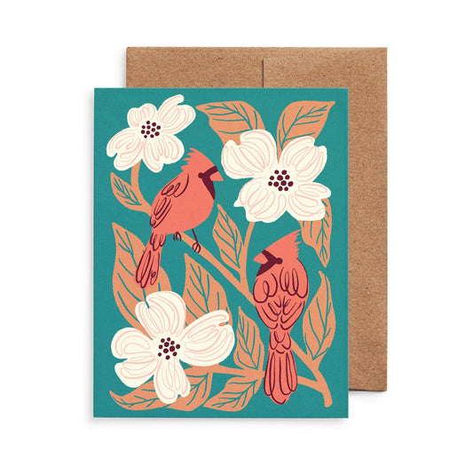 Cardinals & Dogwood Card