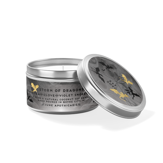 Storm of Dragons 4oz Travel Candle