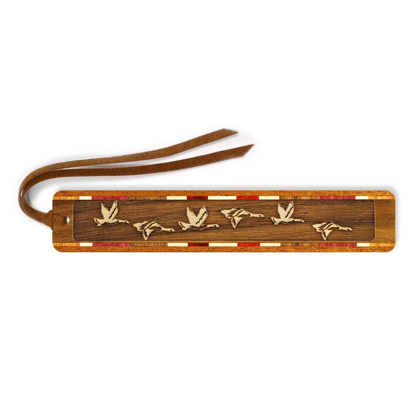 Geese Birds Handmade Engraved Wooden Bookmark