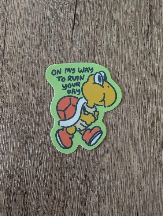 On My Way - Super Mario Video Game Nintendo Vinyl Sticker