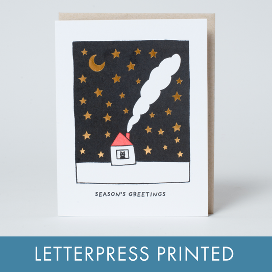 Starry Night Letterpress Card by Fugu Fugu