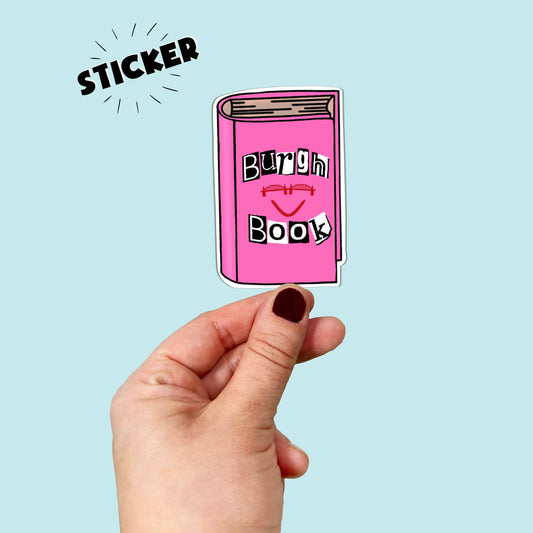 Waterproof Vinyl Pittsburgh Burgh Book Sticker