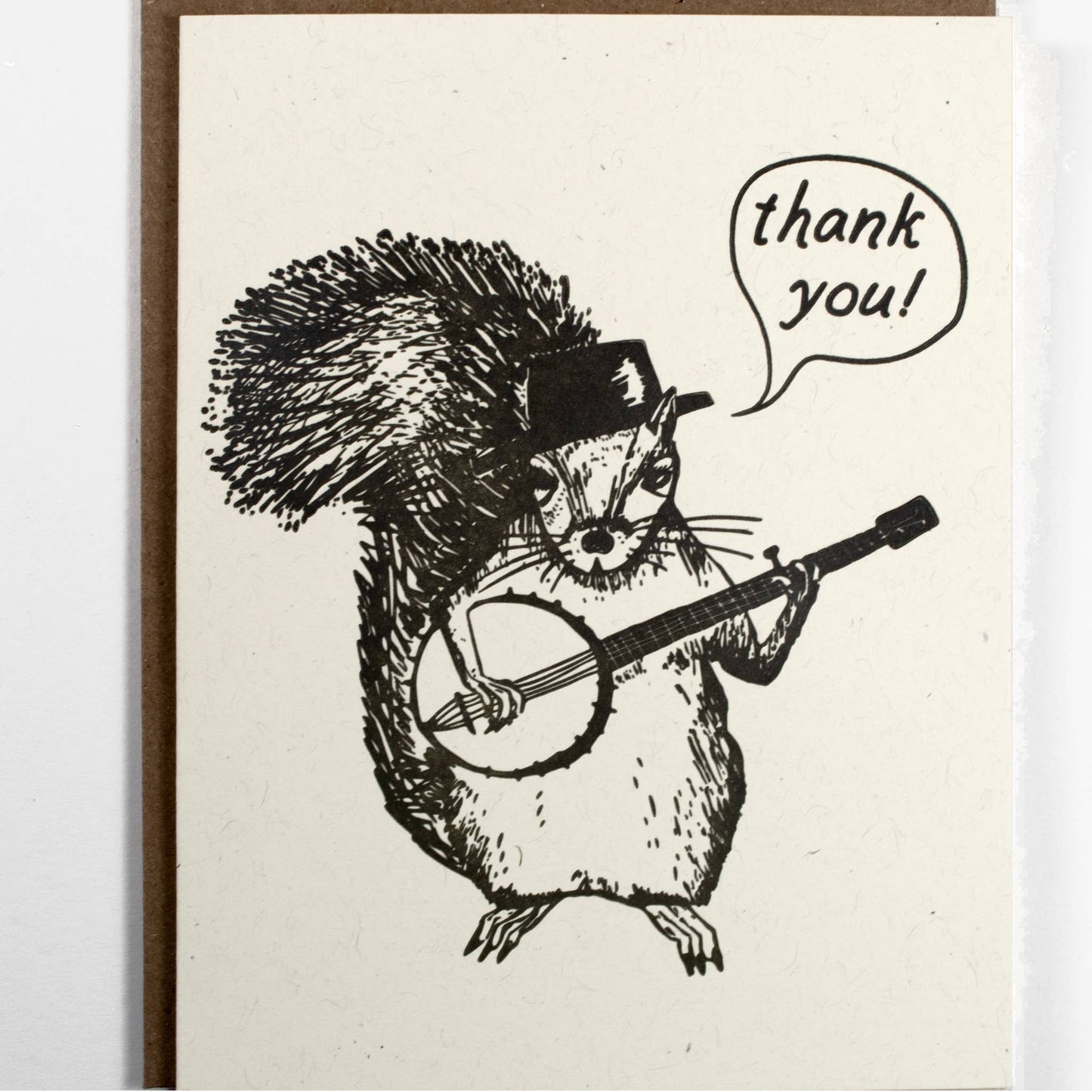 Thanks Squirrel Banjo Card