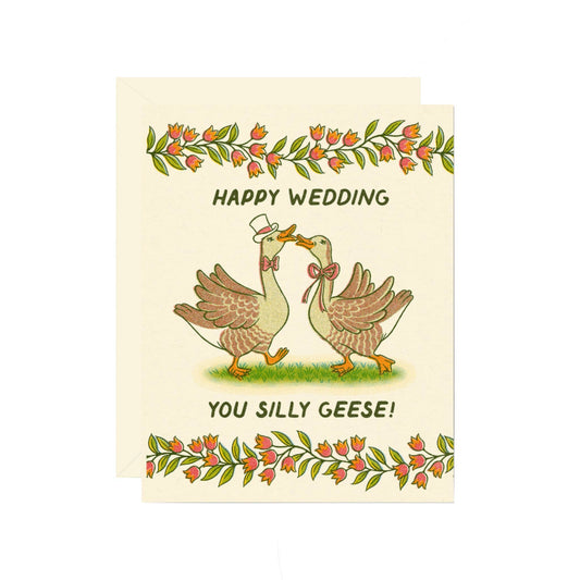 Silly Geese Wedding Card