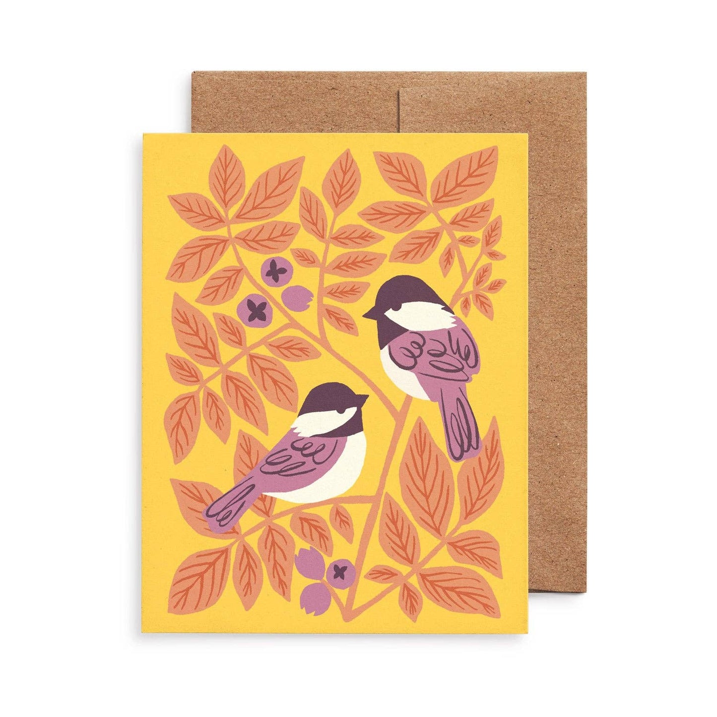 Chickadees & Hickory Card