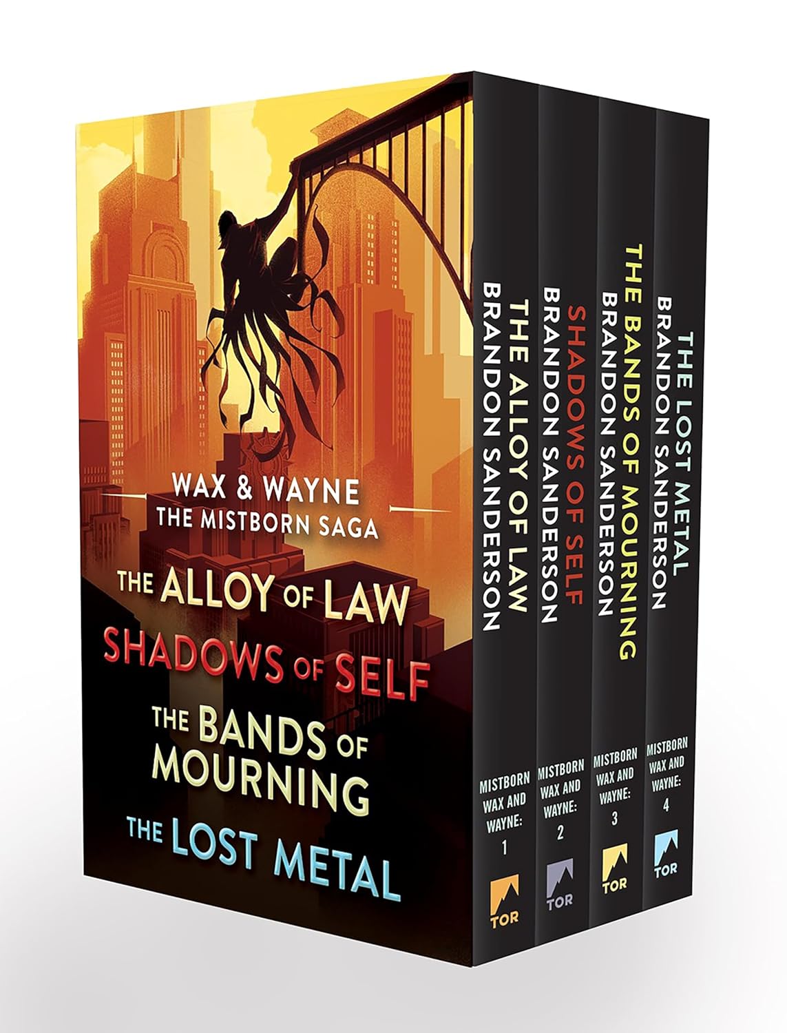 The Mistborn Saga: Wax and Wayne by Brandon Sanderson (4-Book Paperback Box Set)