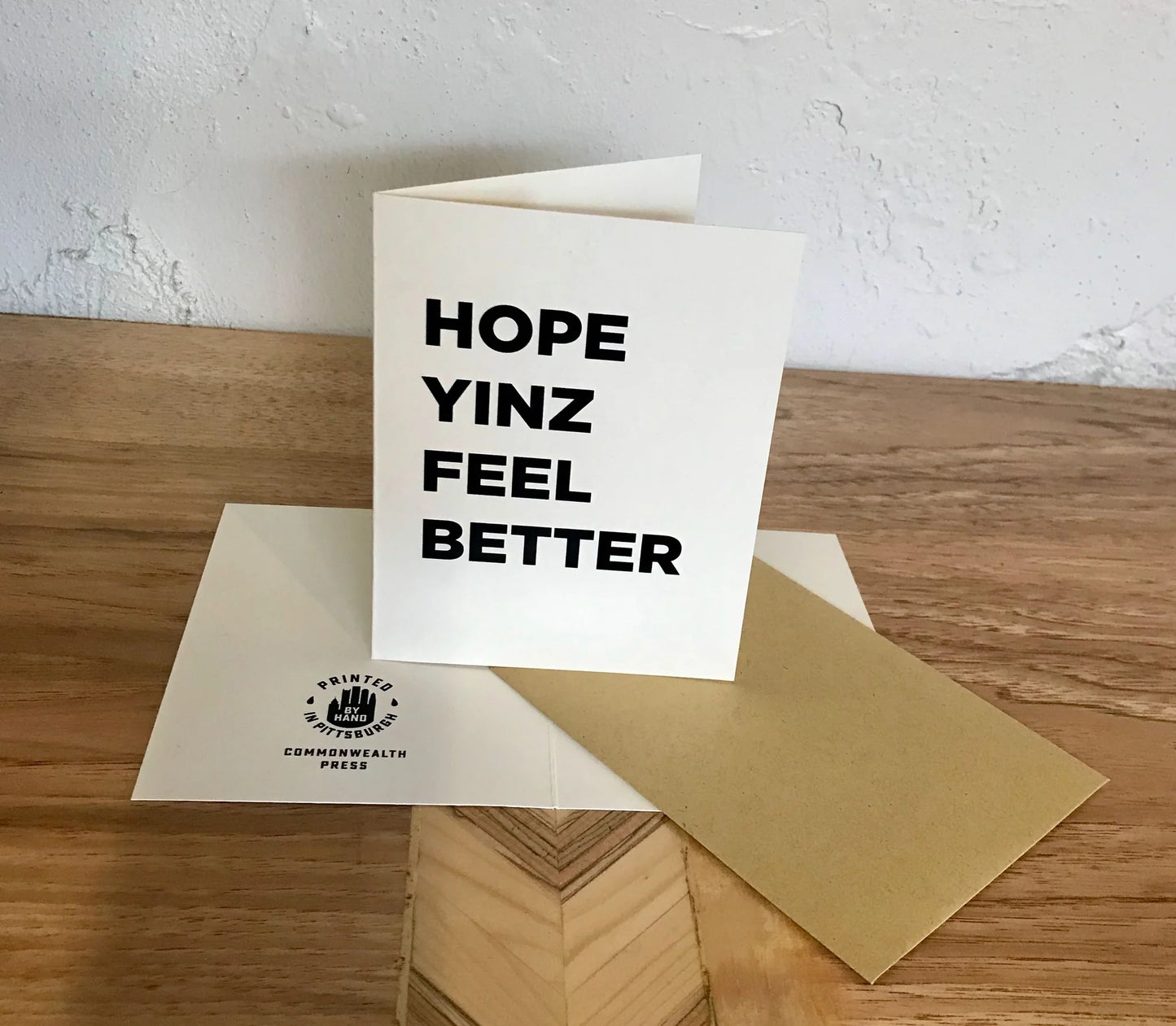 "Hope Yinz Feel Better" Greeting Card (Commonwealth Press)