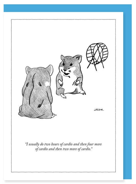 Cardio - New Yorker Cartoon Card