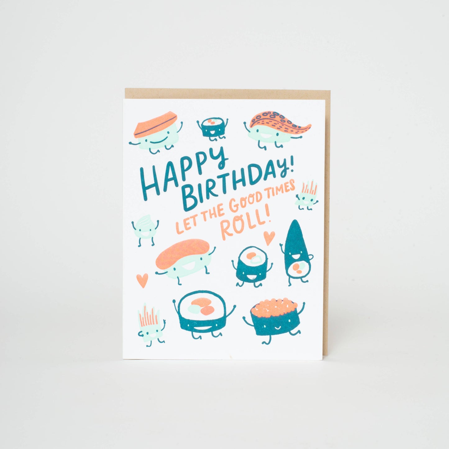 Birthday Sushi Punny Letterpress Card by Hello! Lucky