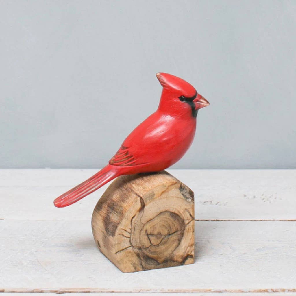 Cardinal - Male - 7"H - Hand Carved Figurine