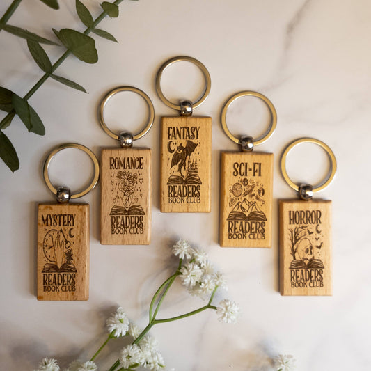 Book Genre Keychains