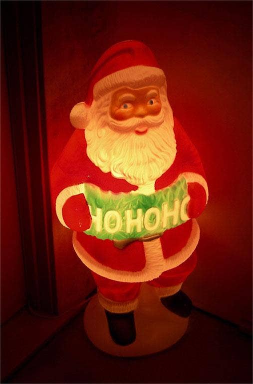 Greeting Card MC-553 Light-up Plastic Santa Claus