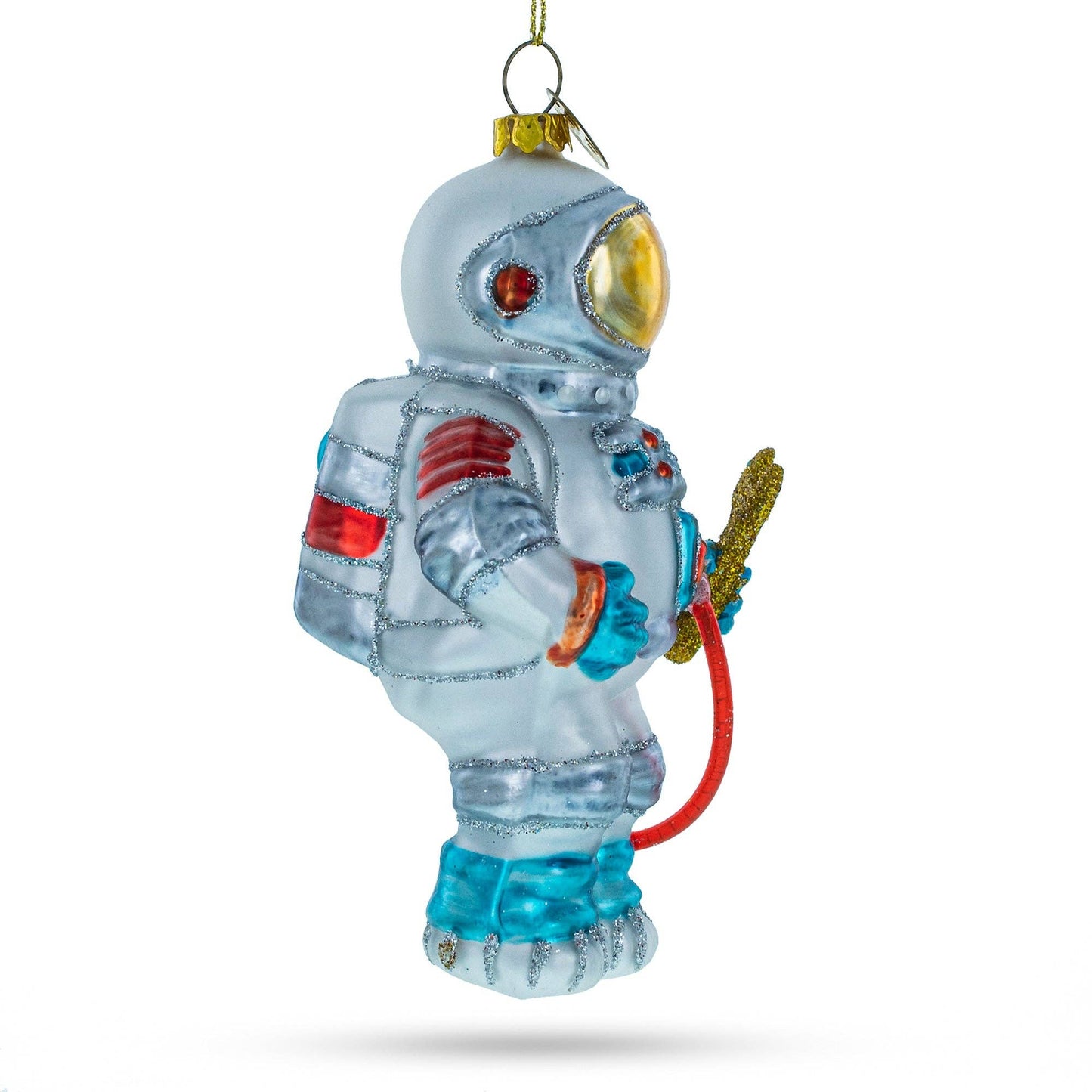 Cosmic Astronaut in Open Space- Glass Ornament