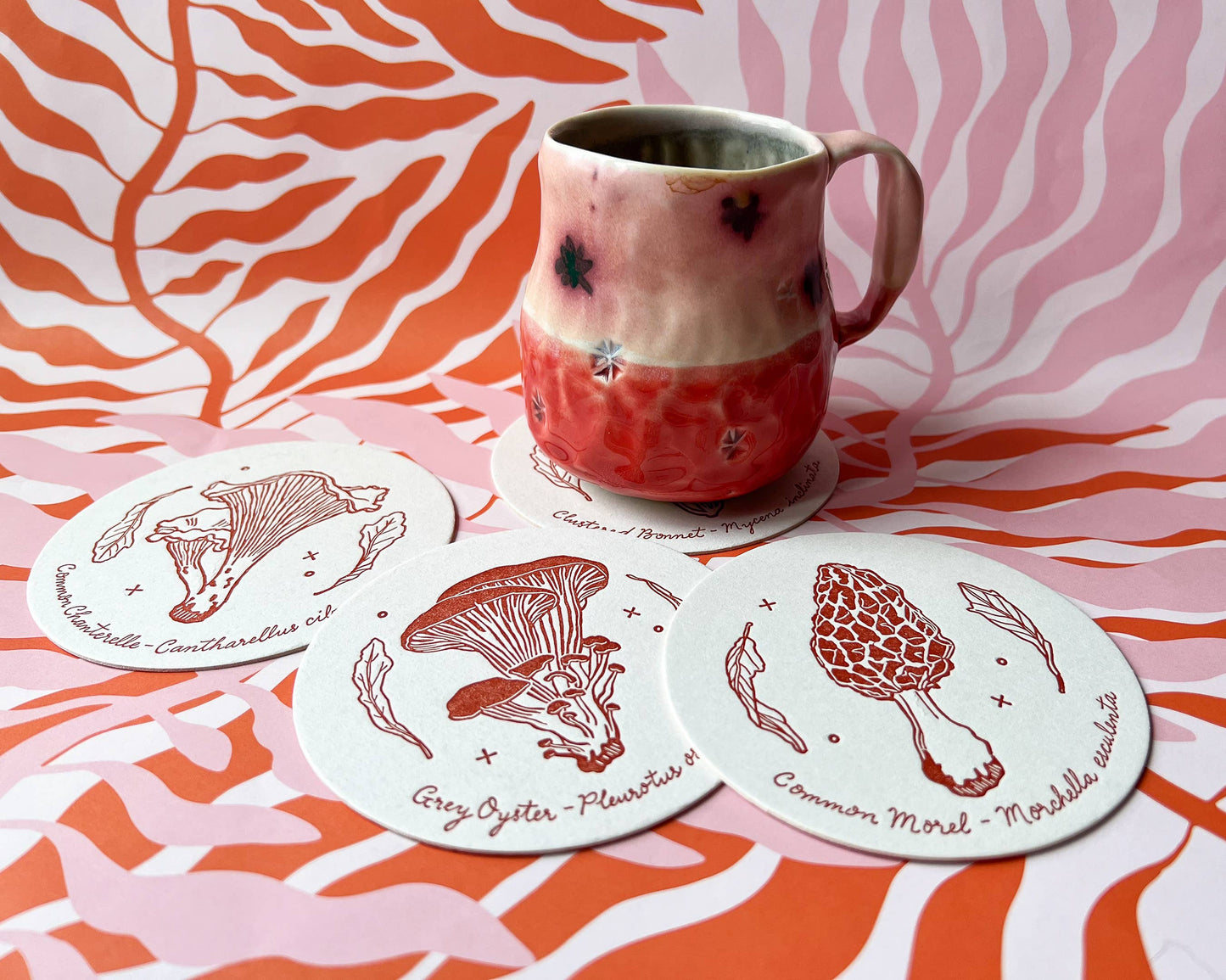 Mushroom coasters set