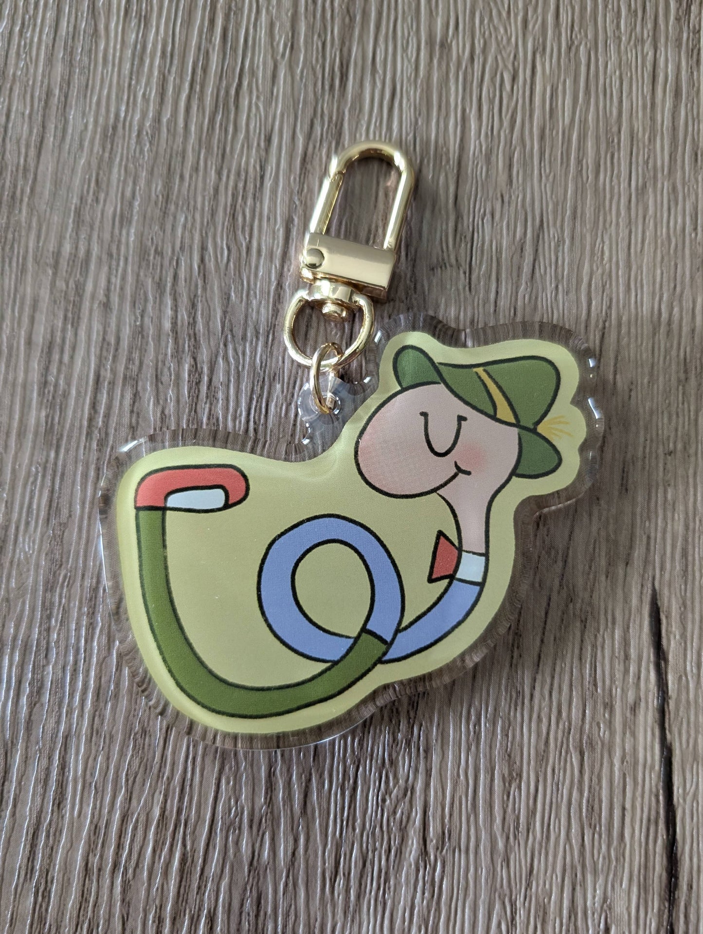 Lowly Worm - Richard Scarry Epoxy Acrylic Charm Keychain