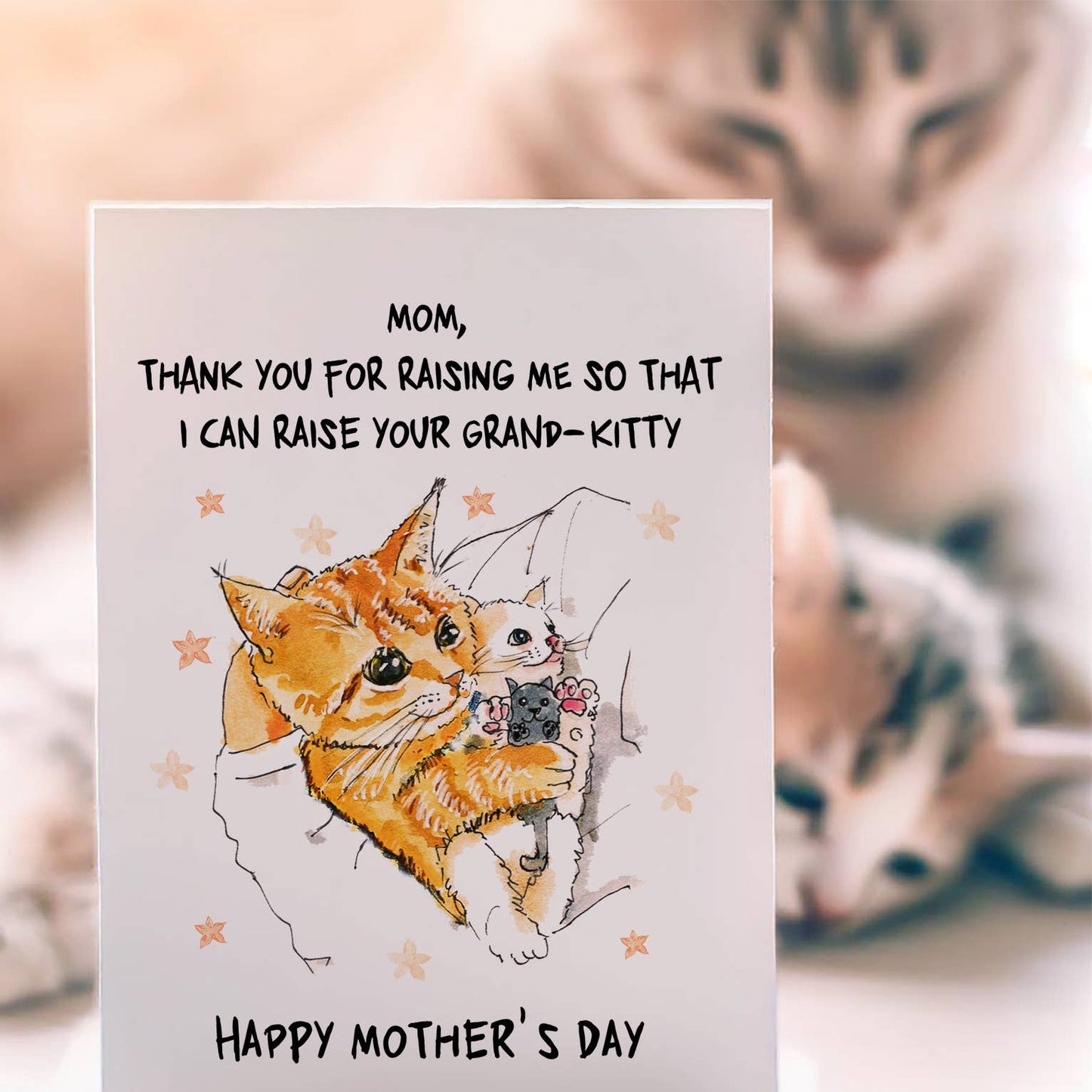 Raise Grand Kitty - Funny Mother's Day Card