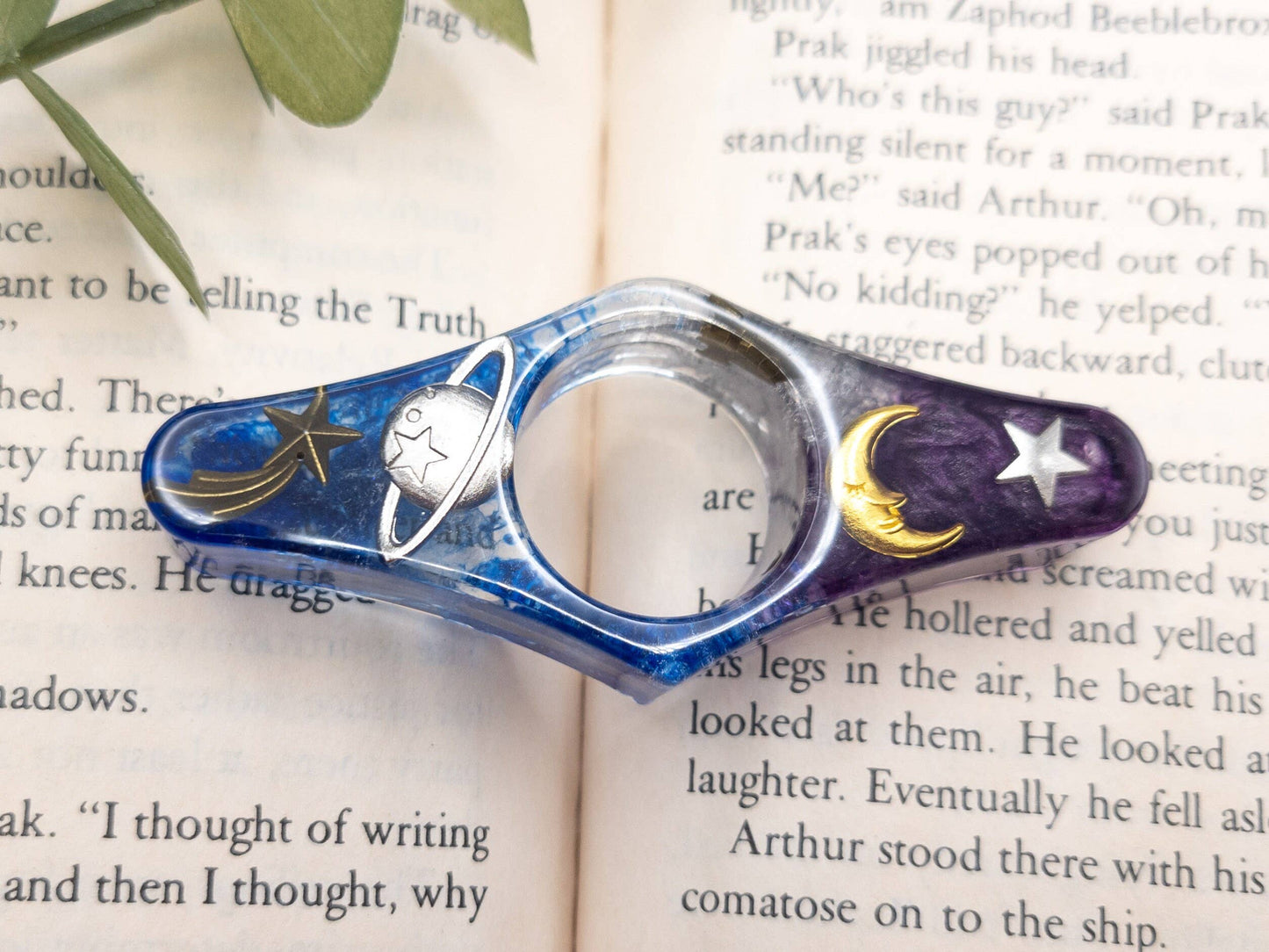 Space Book Page Holder, Galaxy Thumb Page Holder