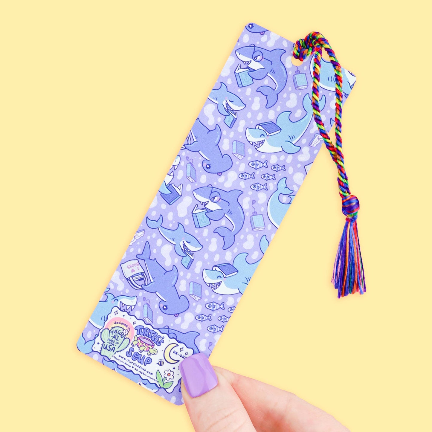 Reading is Jawsome, Shark, Bookish, Bookmark with Tassel