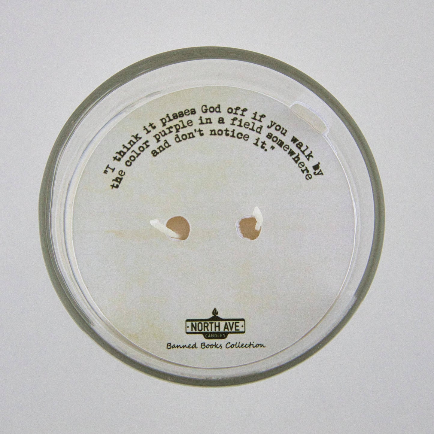 Banned Book Candle / The Color Purple