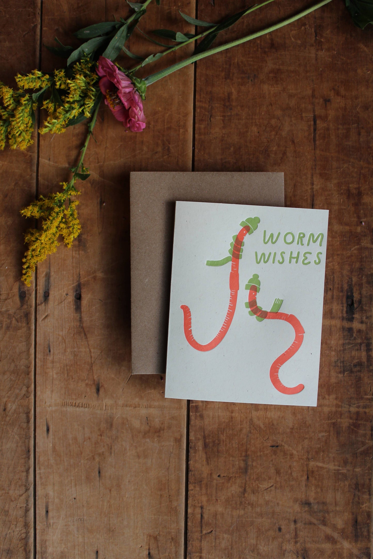 Worm Wishes Card