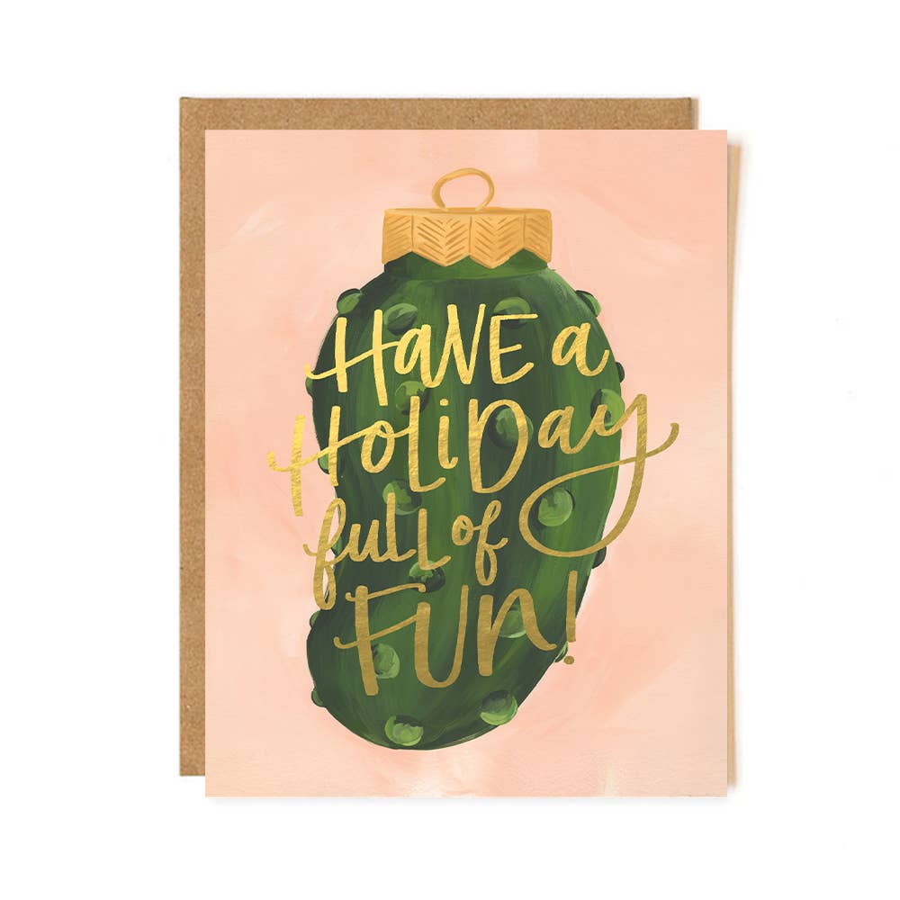 Holiday Pickle Christmas Greeting Card