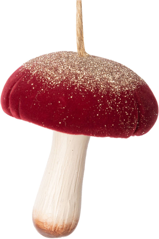 Resin Mushroom Ornament (Maroon)