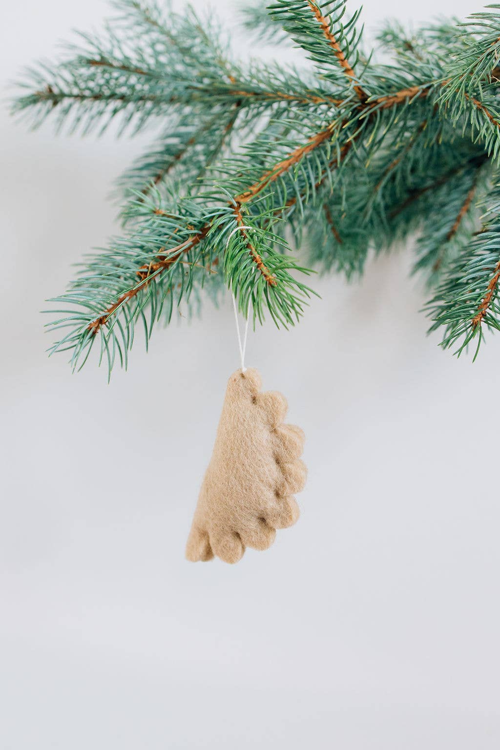 Handmade Dumpling / Pierogi Felt Ornament